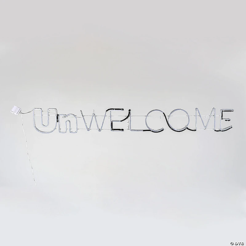 National Tree Company 50 in. Halloween "Unwelcome" Neon Style Sign