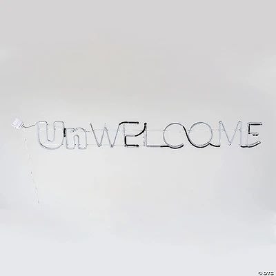 National Tree Company 50 in. Halloween "Unwelcome" Neon Style Sign