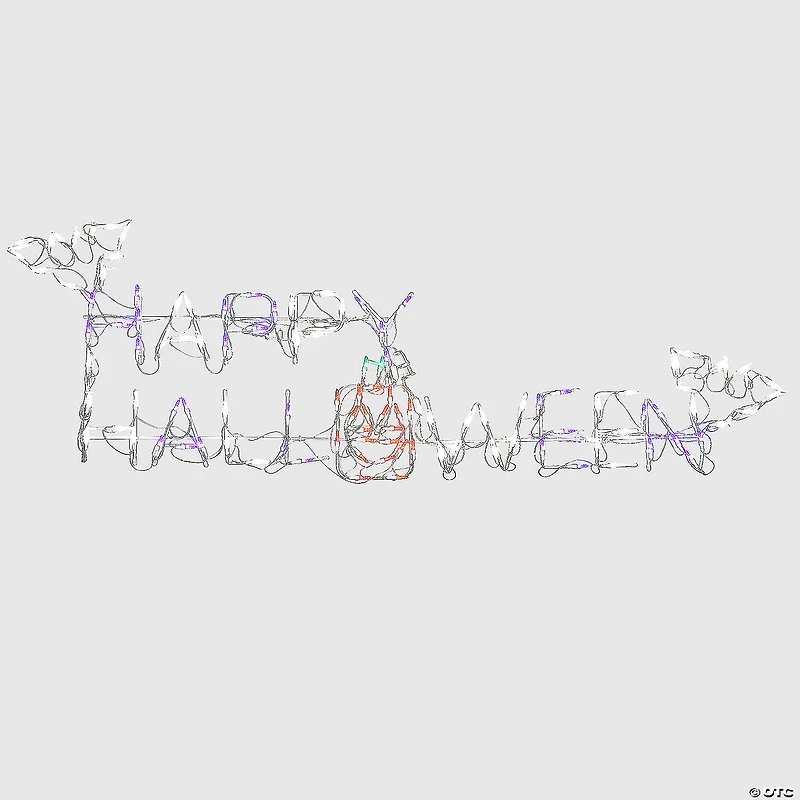 National Tree Company 57 in. Lighted Happy Halloween Sign