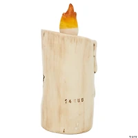National Tree Company 6.5" White Halloween Porcelain Candle, 1 Warm White LED Light