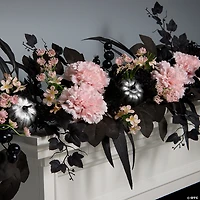 National Tree Company 6 ft. Artificial Pretty Morbid Pink Carnation Halloween Wreath