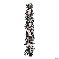 National Tree Company 6 ft. Artificial Pretty Morbid Pink Carnation Halloween Wreath