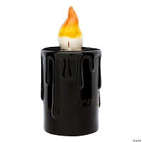 National Tree Company 6" Green Halloween Porcelain Candle, 2 Warm White LED Light, Set of 2