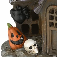 National Tree Company 6 in. Black Haunted House with LED Light
