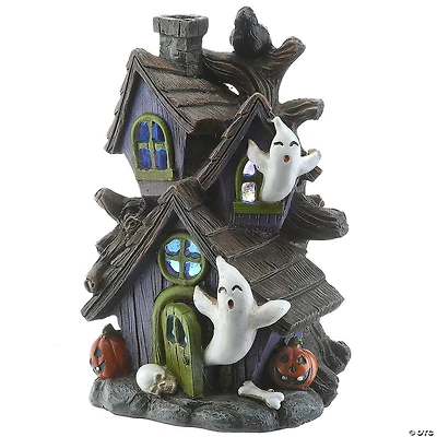 National Tree Company 6 in. Purple Haunted House with LED Light