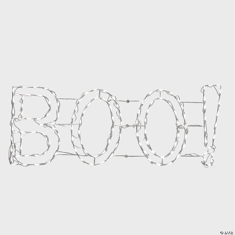 National Tree Company 60 in. Halloween White Light BOO! Sign