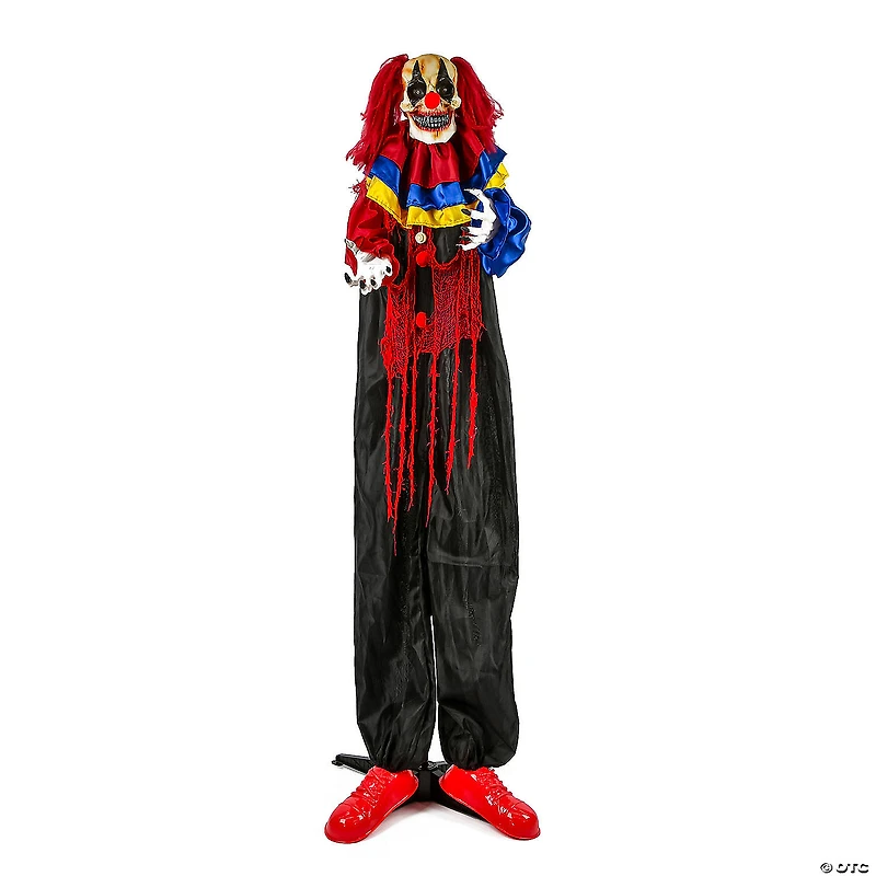 National Tree Company 63 in. Animated Halloween Creepy Clown, Sound Activated