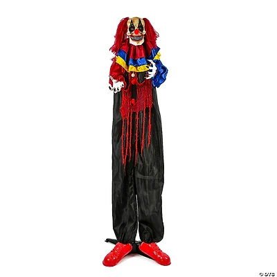 National Tree Company 63 in. Animated Halloween Creepy Clown, Sound Activated