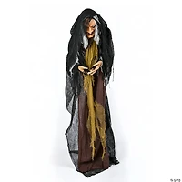 National Tree Company 63 in. Animated Halloween Old Hag Witch, Sound Activated