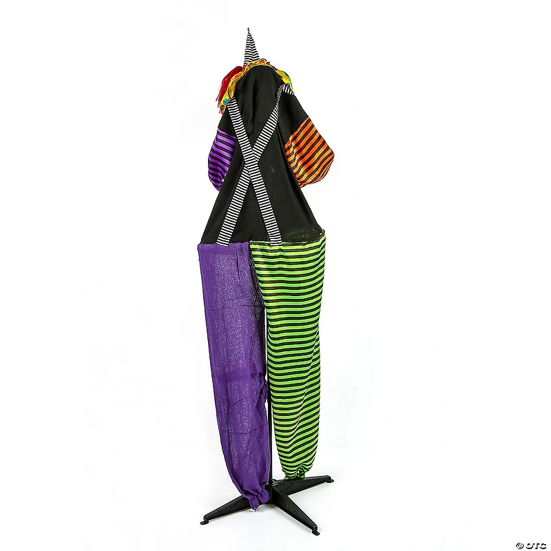 National Tree Company 67 in. Animated Halloween Baggy Pants Clown, Sound Activated