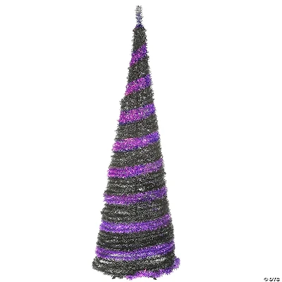 National Tree Company 7.5 ft. Halloween and Black Pop-Up Tree