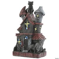 National Tree Company 7 in. Black Cats Haunted House with LED Light