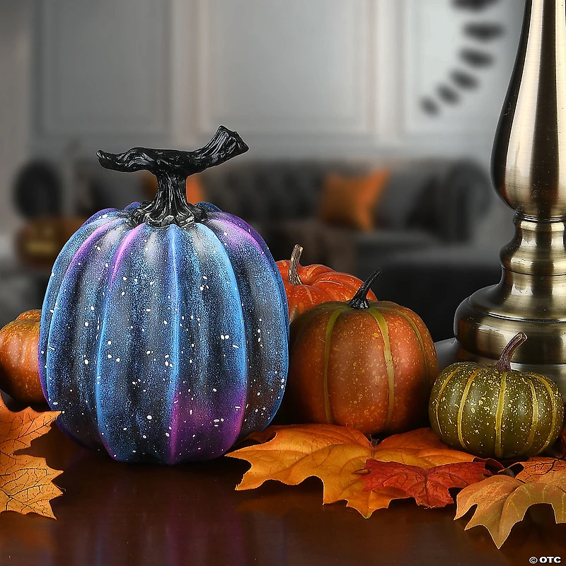 National Tree Company 7 in. Purple Galaxy Pumpkin Décor