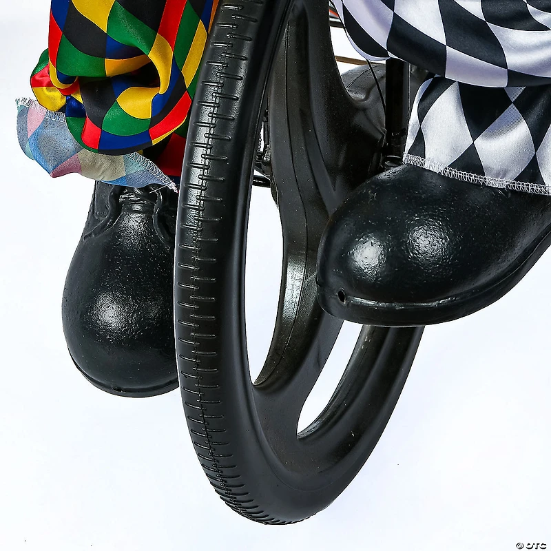 National Tree Company 72 in. Animated Halloween Bicycling Clown, Motion Activated