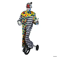 National Tree Company 72 in. Animated Halloween Bicycling Clown, Motion Activated