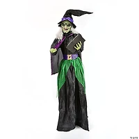National Tree Company 72 in. Animated Halloween Wicked Witch, Sound Activated