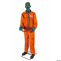 National Tree Company 72 in. Animated Halloween Zombie Prisoner, Motion Activated