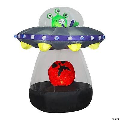 National Tree Company 72 in. Halloween Inflatable Animated Alien Spacecraft