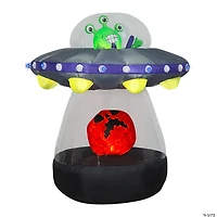 National Tree Company 72 in. Halloween Inflatable Animated Alien Spacecraft