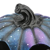 National Tree Company 8 in. LED Lit "BOO" Purple Galaxy Pumpkin