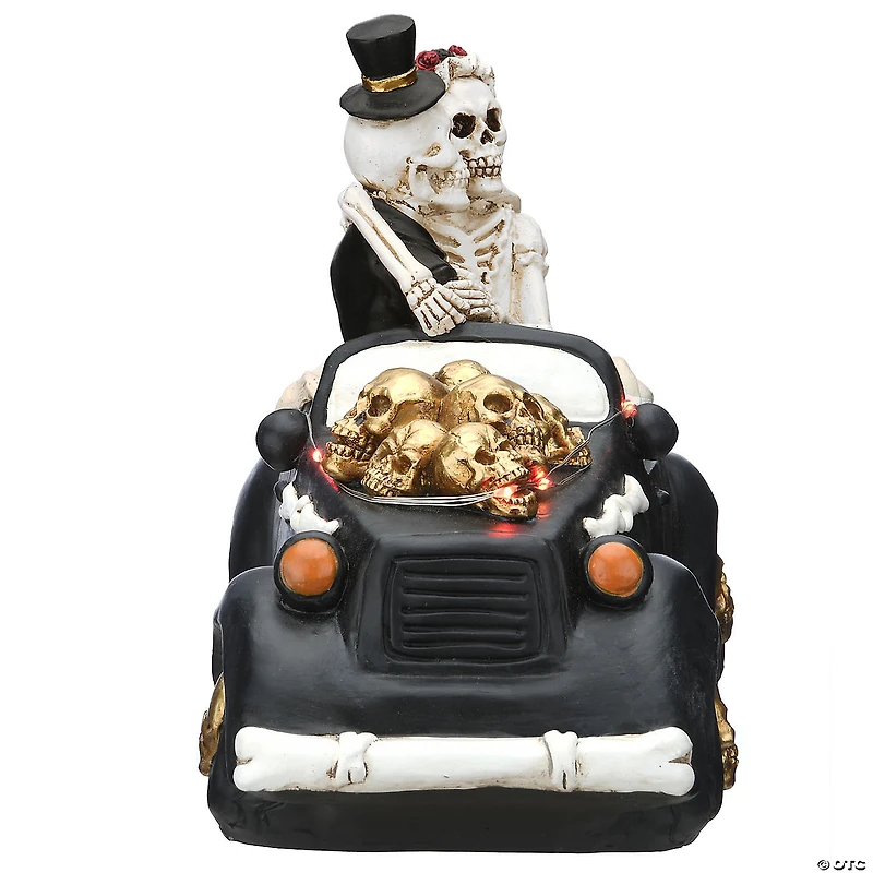 National Tree Company 8 in. Skeleton Couple in Car