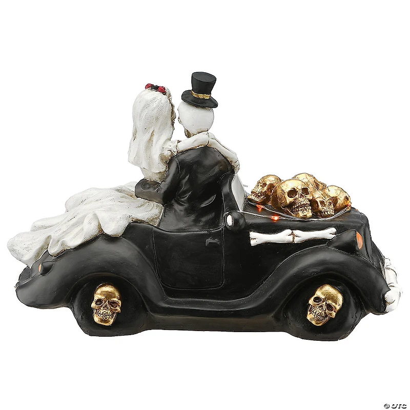 National Tree Company 8 in. Skeleton Couple in Car