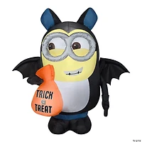 National Tree Company Halloween Airblown Minion Dave in Bat Costume