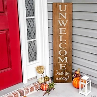 National Tree Company Unwelcome Porch Sign, 39 in. Natural Color