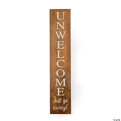 National Tree Company Unwelcome Porch Sign, 39 in. Natural Color
