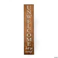 National Tree Company Unwelcome Porch Sign, 39 in. Natural Color
