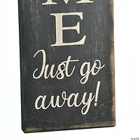 National Tree Company "Unwelcome" Porch Sign, 39 in, Gray
