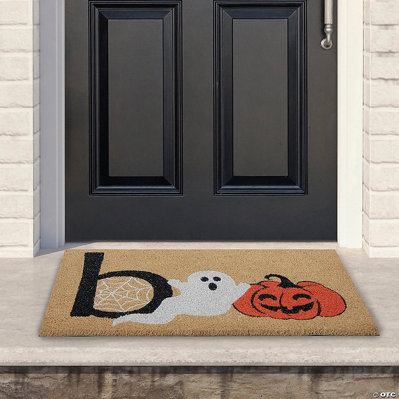 Natural Coir "Boo" Halloween Doormat 18" Proper 30"