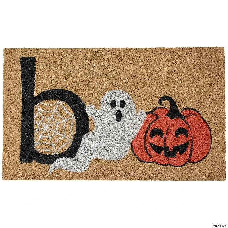 Natural Coir "Boo" Halloween Doormat 18" Proper 30"