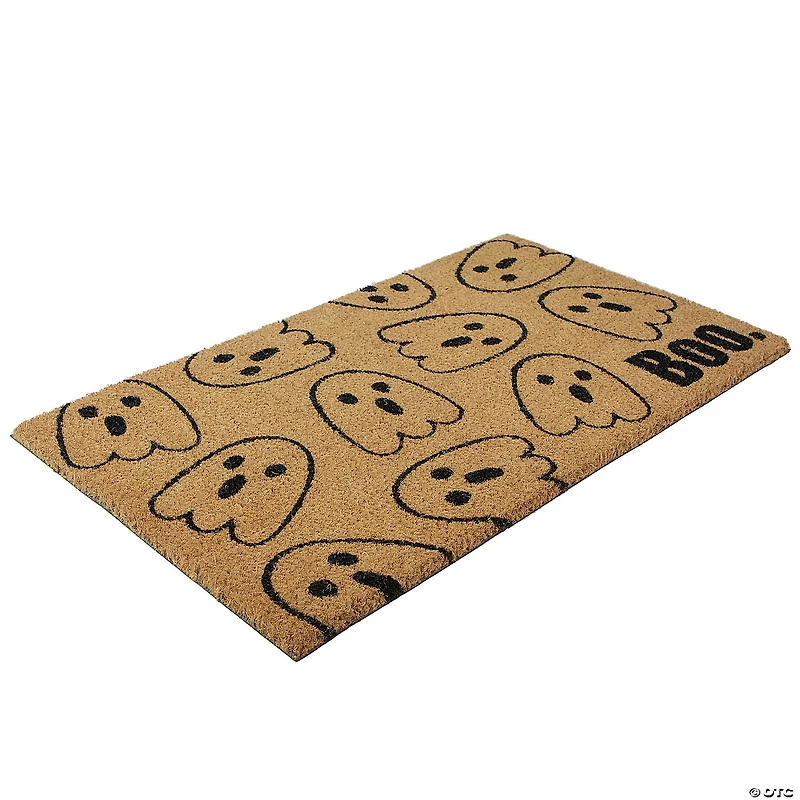 Natural Coir Boo with Ghosts Halloween Doormat 18" Proper 30"