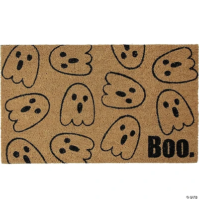 Natural Coir Boo with Ghosts Halloween Doormat 18" Proper 30"