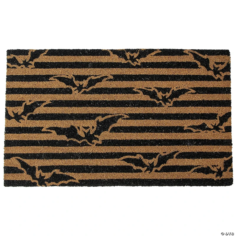 Natural Coir Flying Bats Halloween Doormat 18" Proper 30"