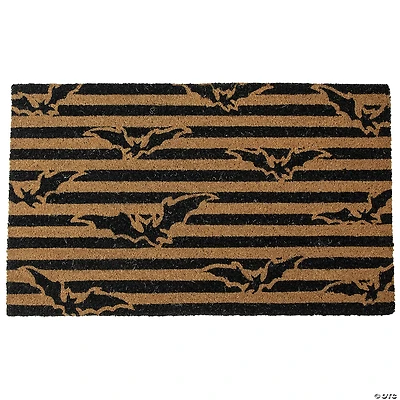 Natural Coir Flying Bats Halloween Doormat 18" Proper 30"