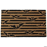 Natural Coir Flying Bats Halloween Doormat 18" Proper 30"