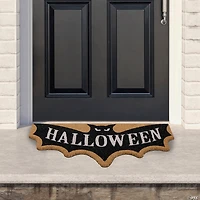 Natural Coir "Halloween" Bat Shaped Doormat 18" Proper 30"