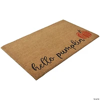 Natural Coir "Hello Pumpkin" Autumn Harvest Doormat 18" x 30"