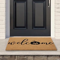 Natural Coir Pumpkin "Welcome" Halloween Doormat 18" Proper 30"