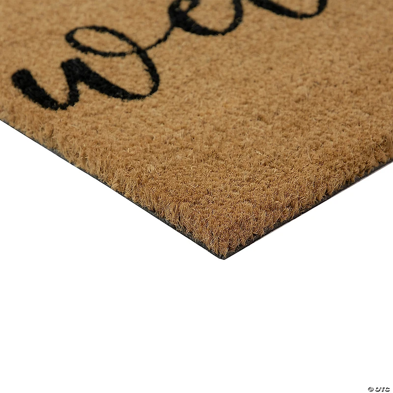 Natural Coir Pumpkin "Welcome" Halloween Doormat 18" Proper 30"