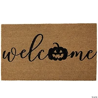 Natural Coir Pumpkin "Welcome" Halloween Doormat 18" Proper 30"