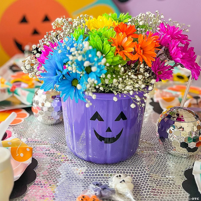 Neon Jack-O’-Lantern Trick-Or-Treat Buckets - 12 Pc.