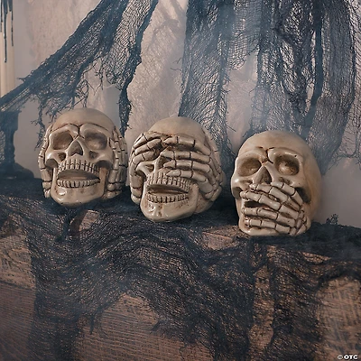 No Evil Skulls Halloween Decoration