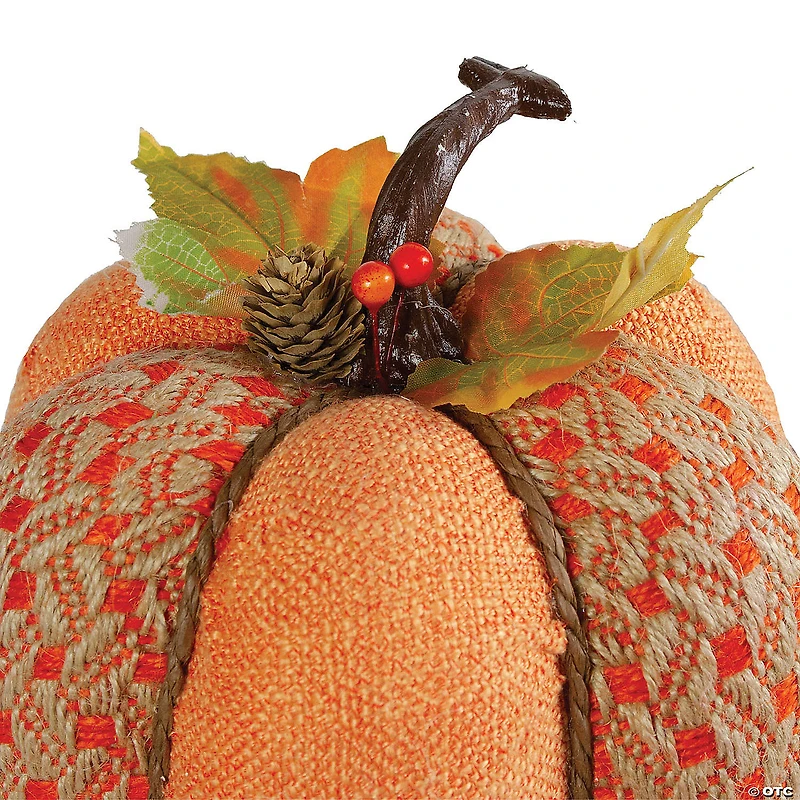 Northlight 10.5" Orange Autumn Harvest Thanksgiving Tall Pumpkin