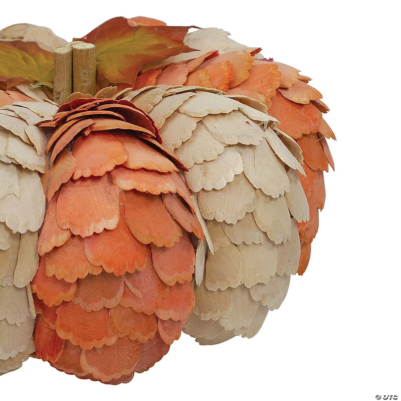 Northlight 10" Brown and Orange Autumn Harvest Tabletop Pumpkin