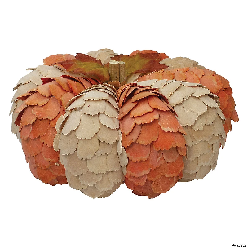 Northlight 10" Brown and Orange Autumn Harvest Tabletop Pumpkin