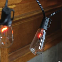 Northlight 10-Count Clear Flickering Edison Bulb Halloween Light Set  9ft Black Wire