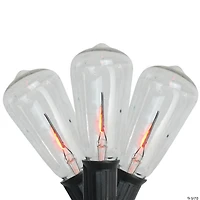 Northlight 10-Count Clear Flickering Edison Bulb Halloween Light Set  9ft Black Wire